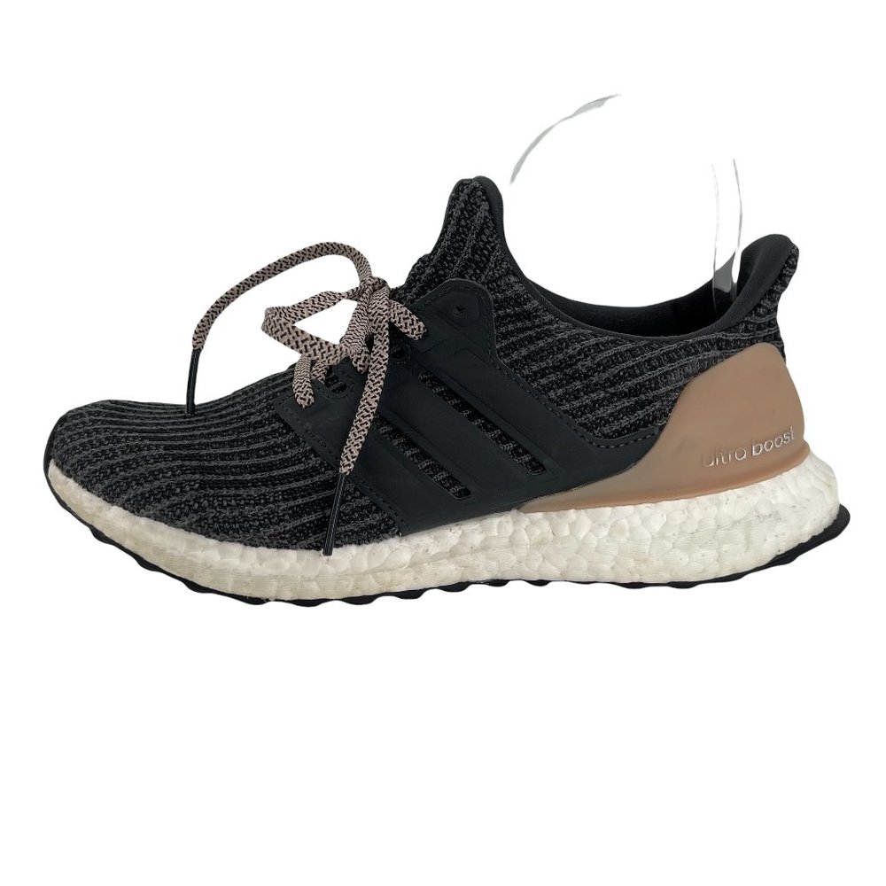 Adidas Ultra Boost Women's Carbon Ash Knit Cushion Lace Up Running 7 Sneakers